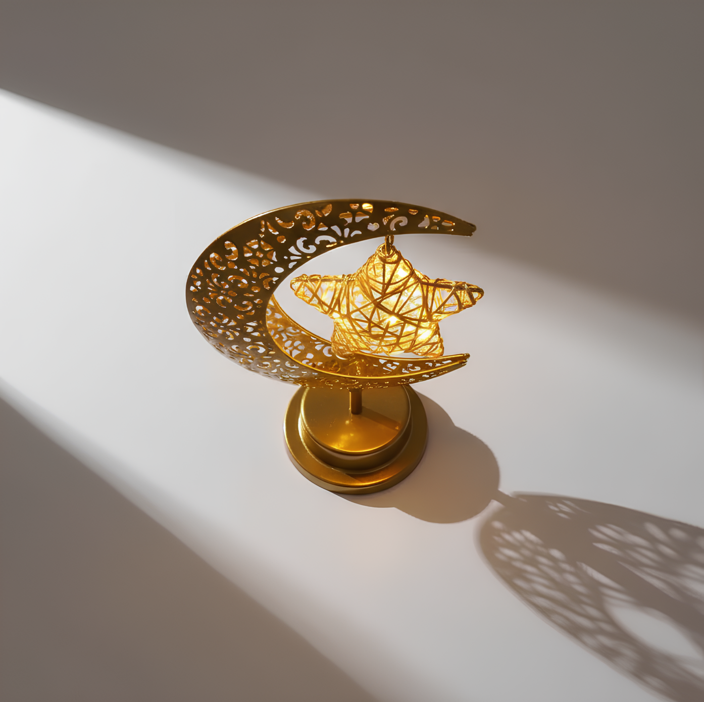 LAMPE LUNE & ÉTOILE DORÉE